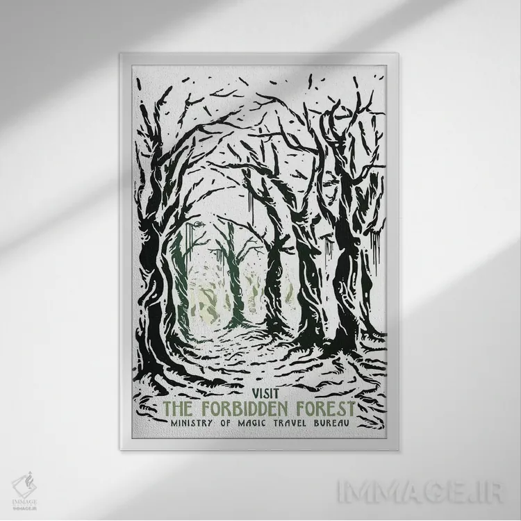 تابلو دکوراتیو "بازدید از جنگل ممنوعه" اثر ماتیوله - نمای قابدار سفید