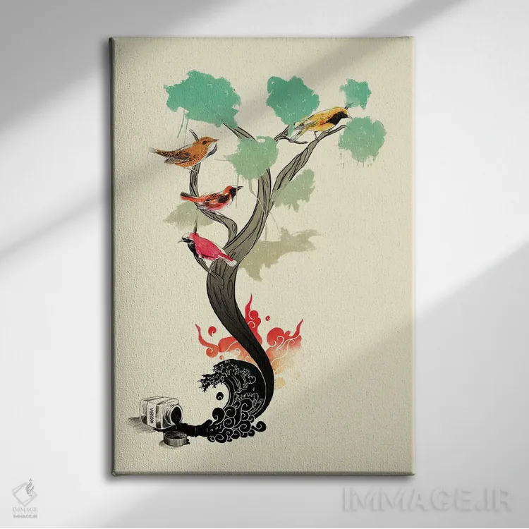 تابلو دکوراتیو "فاجعه" اثر ماتیوله - نمای روبهرو روی دیوار