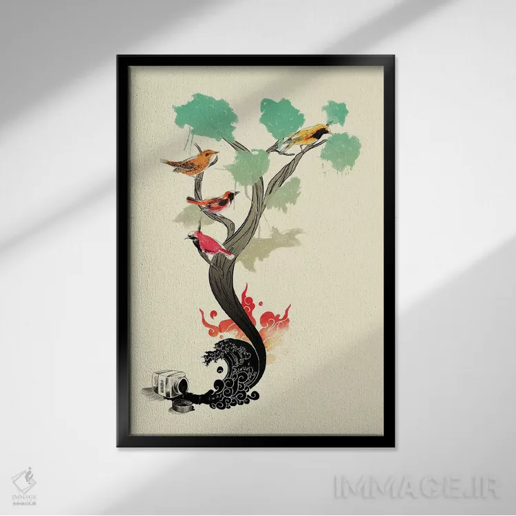 تابلو دکوراتیو "فاجعه" اثر ماتیوله - نمای قابدار مشکی