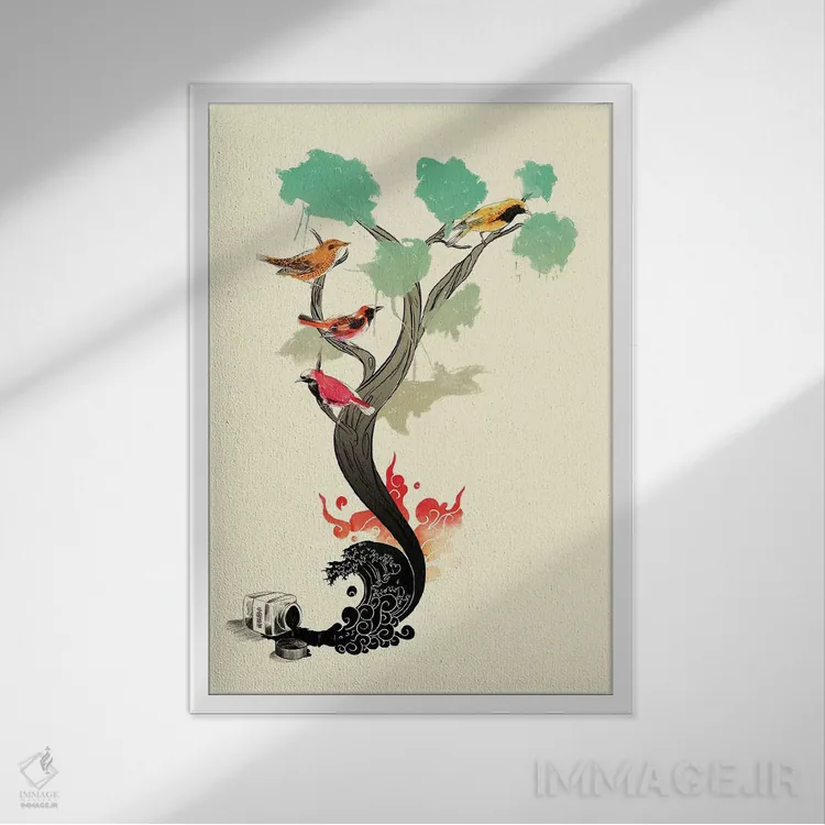 تابلو دکوراتیو "فاجعه" اثر ماتیوله - نمای قابدار سفید