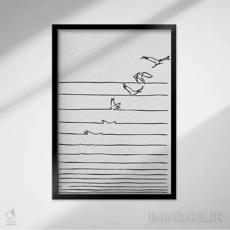 تابلو مینیمال "آزاد شو" اثر ماتیوله - نمای قابدار مشکی