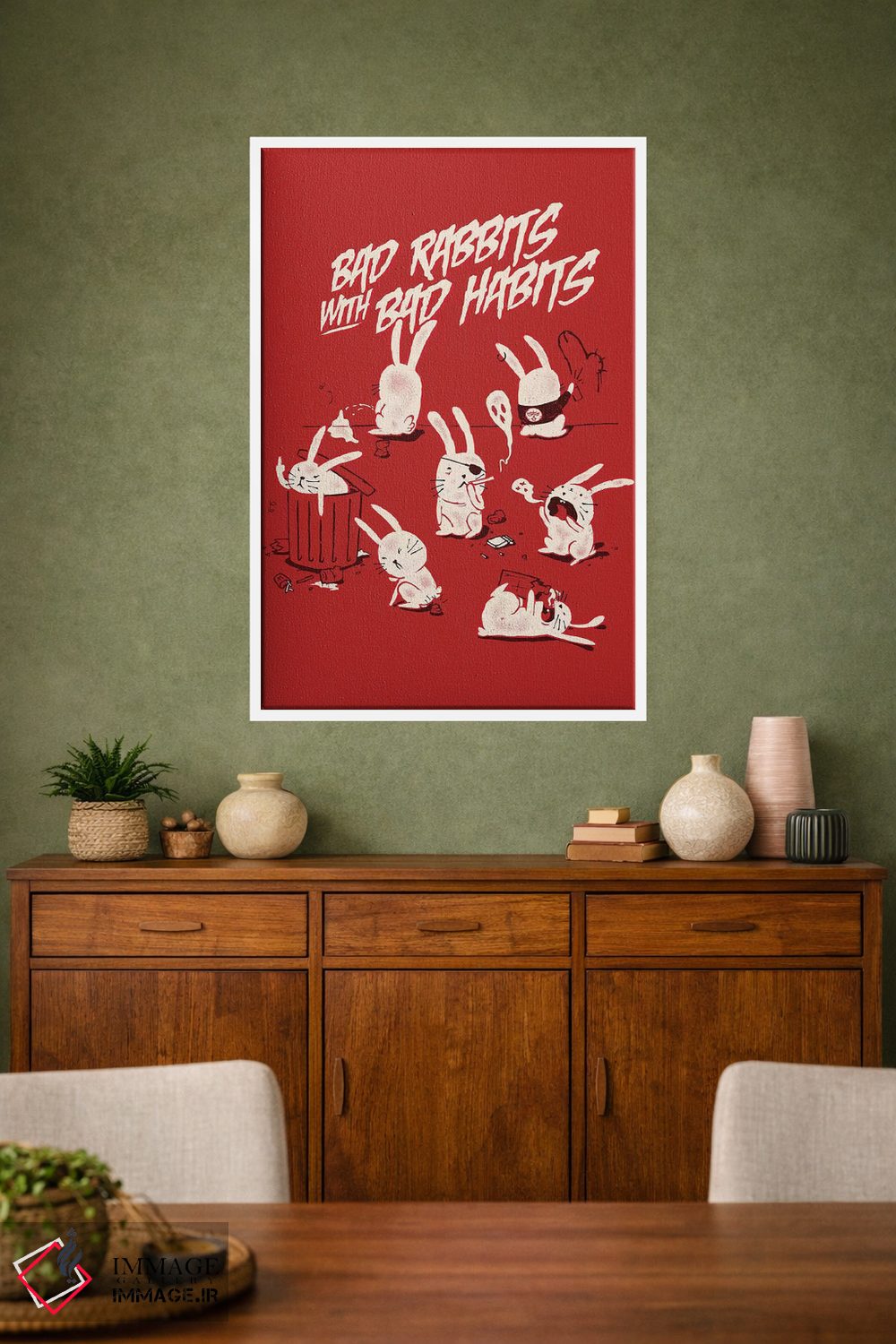 تابلو دکوراتیو "خرگوش های بد" اثر ماتیوله - D1W