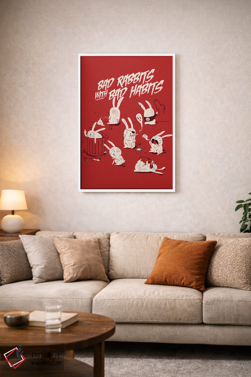 تابلو دکوراتیو "خرگوش های بد" اثر ماتیوله - D3W