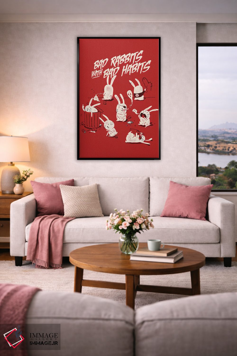 تابلو دکوراتیو "خرگوش های بد" اثر ماتیوله - D4B