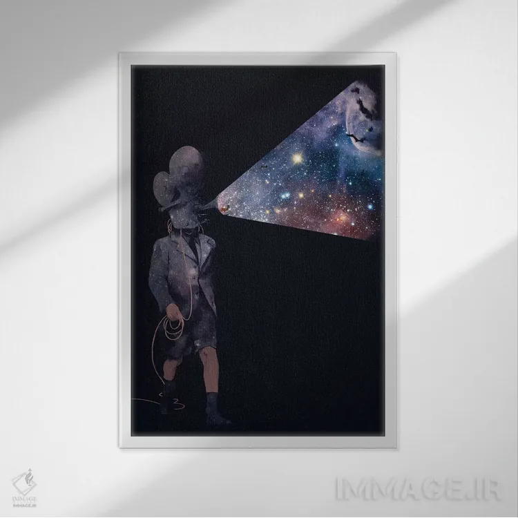 تابلو دکوراتیو "فیلمبردار" اثر ماتیوله - نمای قابدار سفید