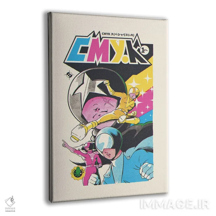 تابلو دکوراتیو "تیم CMYK" اثر ماتیوله - نمای پرسپکتیو محصول