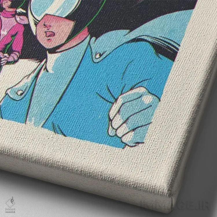 تابلو دکوراتیو "تیم CMYK" اثر ماتیوله - نمای نزدیک بافت بوم