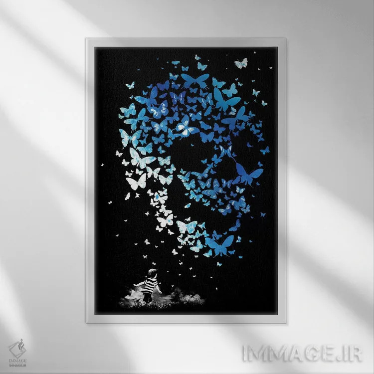 تابلو دکوراتیو "نظریه آشوب" اثر ماتیوله - نمای قابدار سفید