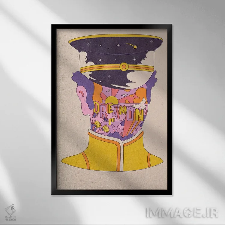 تابلو دکوراتیو "به رویا ادامه بده" اثر ماتیوله - نمای قابدار مشکی