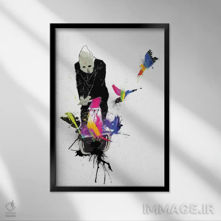 تابلو دکوراتیو "جلاد" اثر ماتیوله - نمای قابدار مشکی