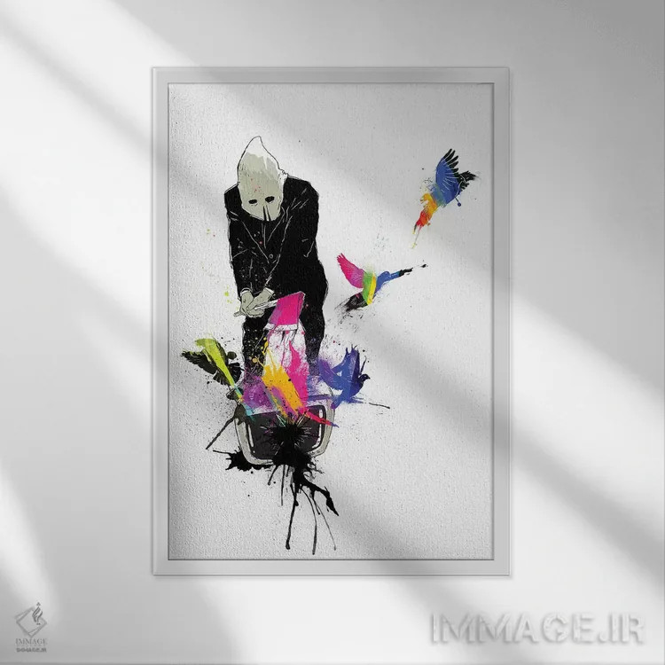 تابلو دکوراتیو "جلاد" اثر ماتیوله - نمای قابدار سفید