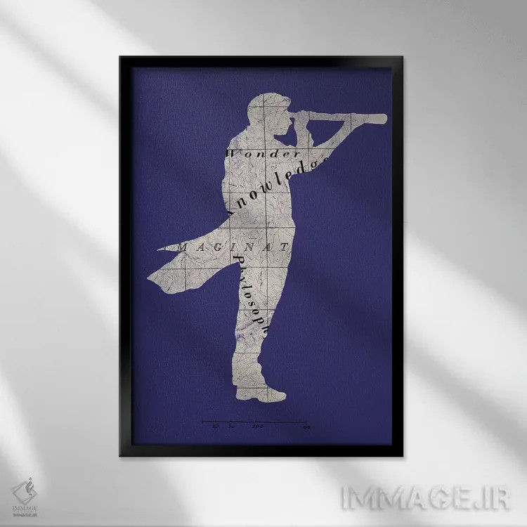 تابلو دکوراتیو "کاشف" اثر ماتیوله - نمای قابدار مشکی