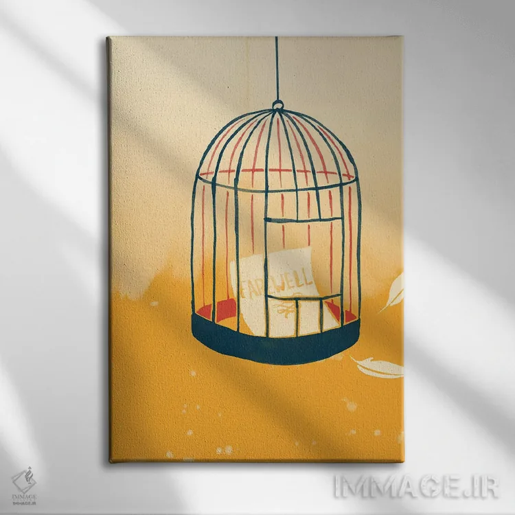تابلو دکوراتیو "وداع" اثر ماتیوله - نمای روبهرو روی دیوار