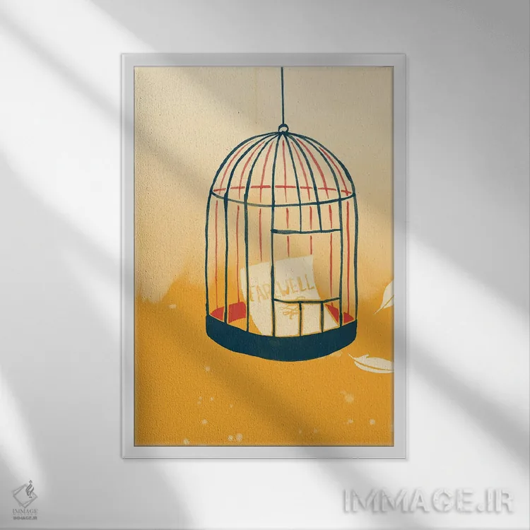 تابلو دکوراتیو "وداع" اثر ماتیوله - نمای قابدار سفید