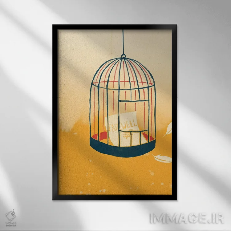 تابلو دکوراتیو "وداع" اثر ماتیوله - نمای قابدار مشکی