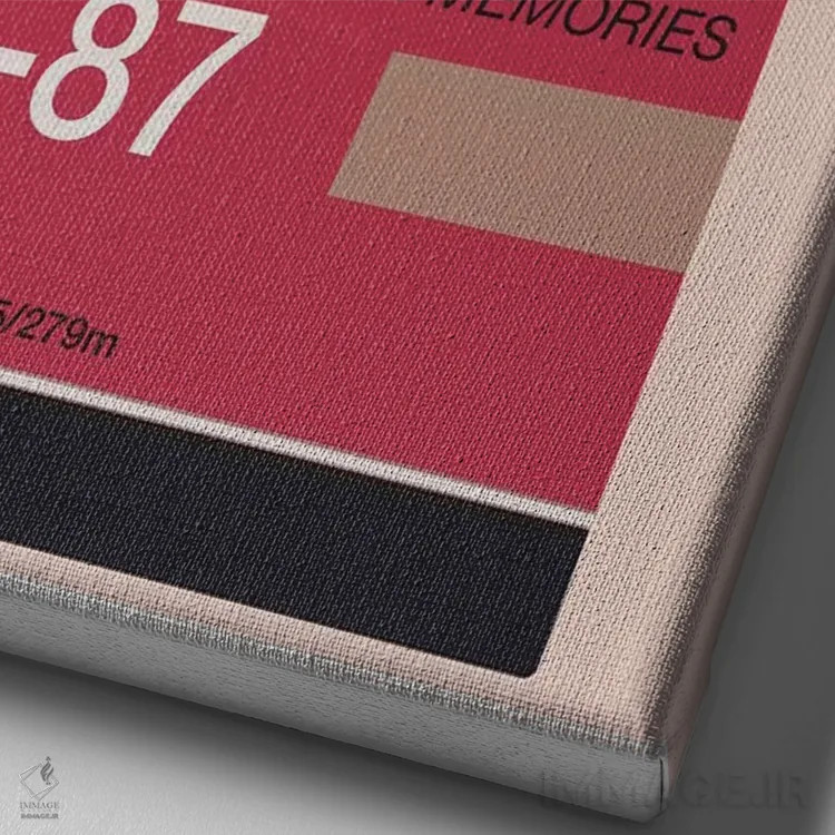 تابلو دکوراتیو "چیزهای باکیفیت" اثر ماتیوله - نمای نزدیک بافت بوم