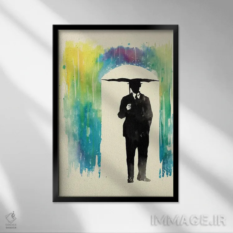 تابلو دکوراتیو ترس از رنگ ها اثر ماتیوله - نمای قابدار مشکی