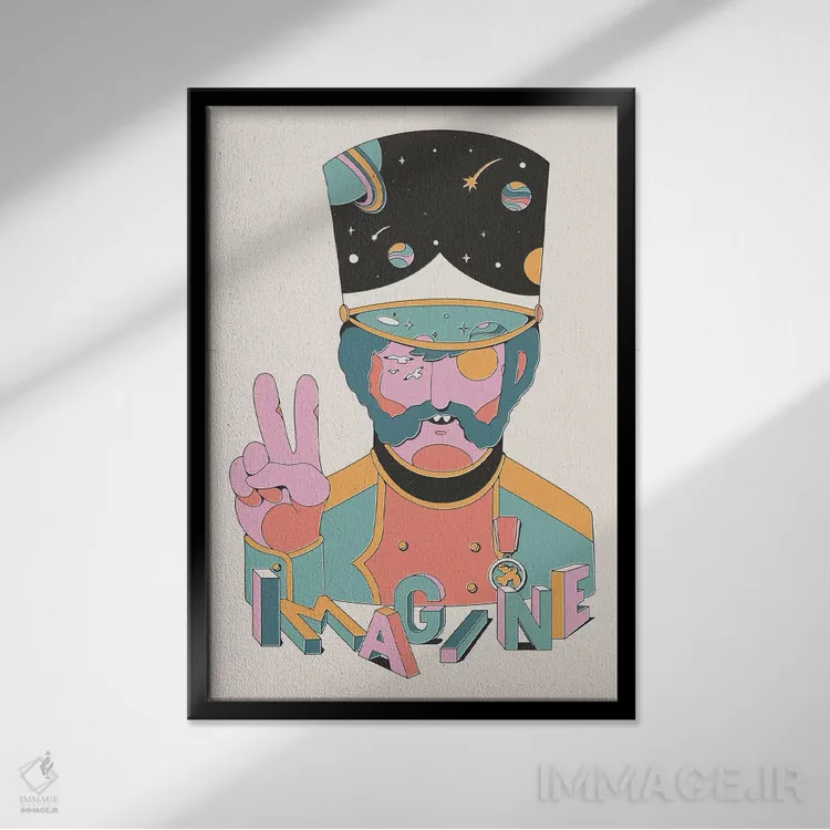 تابلو دکوراتیو تصور کن اثر ماتیوله - نمای قابدار مشکی