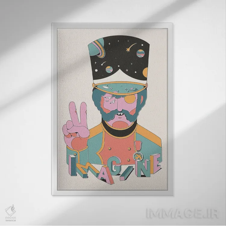 تابلو دکوراتیو تصور کن اثر ماتیوله - نمای قابدار سفید