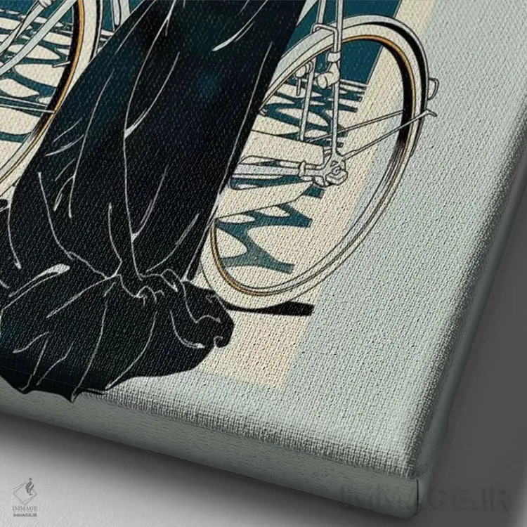 تابلو دکوراتیو حفظ تعادل اثر ماتیوله - نمای نزدیک بافت بوم