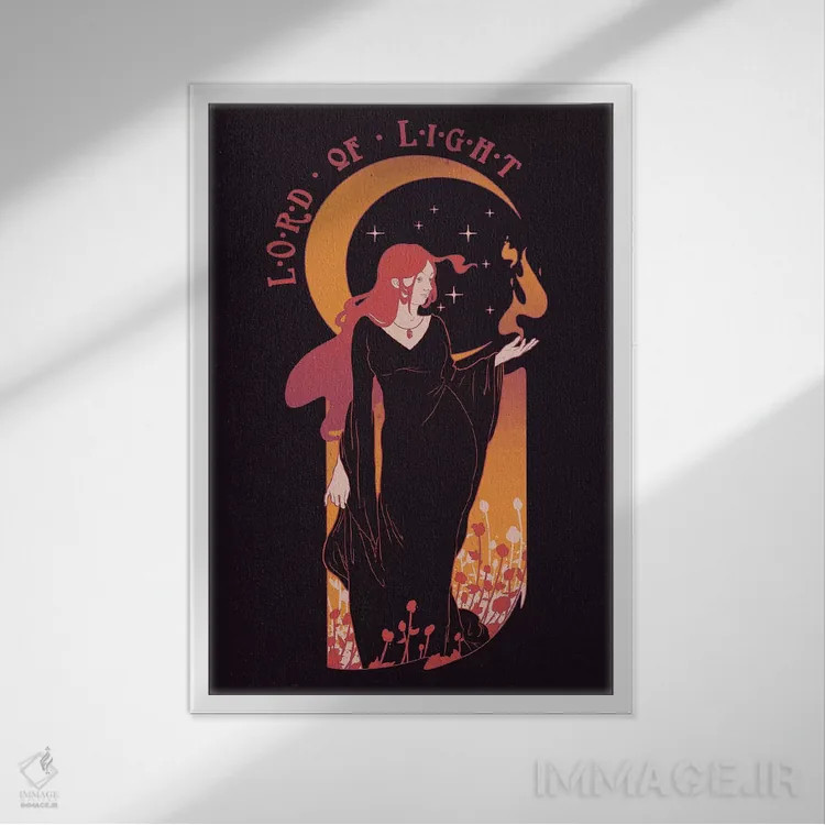 تابلو دکوراتیو ارباب نور اثر ماتیوله - نمای قابدار سفید