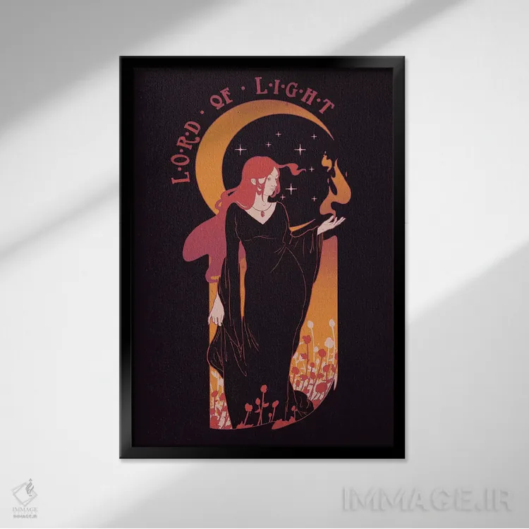 تابلو دکوراتیو ارباب نور اثر ماتیوله - نمای قابدار مشکی