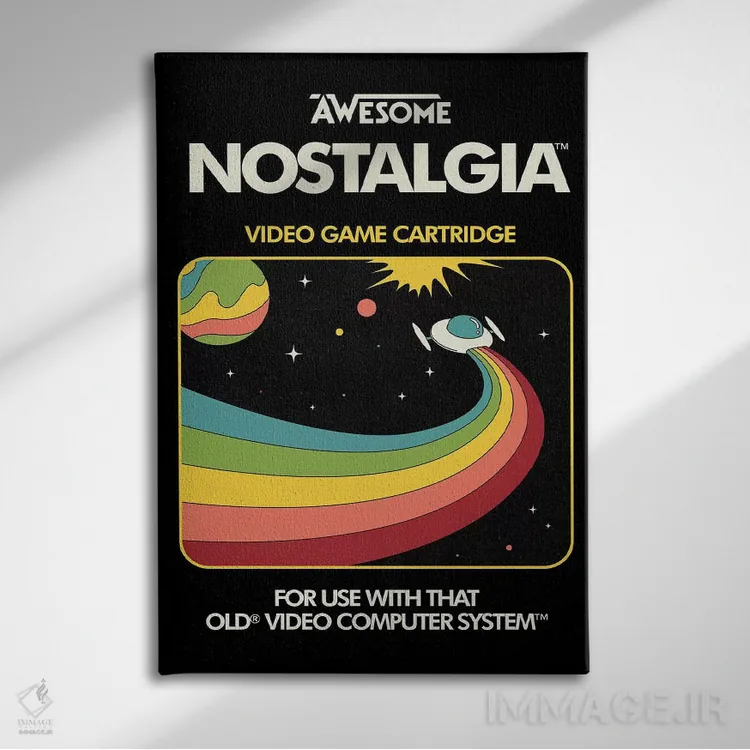 تابلو دکوراتیو دلتنگی گذشته اثر ماتیوله - نمای روبهرو روی دیوار