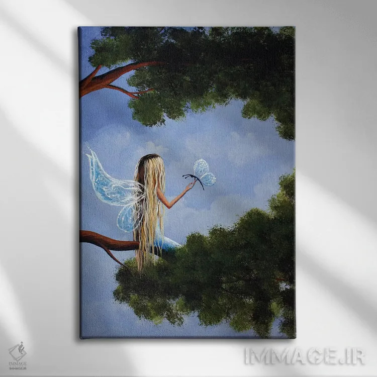 تابلو دکوراتیو رویای جادویی روزانه اثر سالن هنری مون لایت - نمای روبهرو روی دیوار