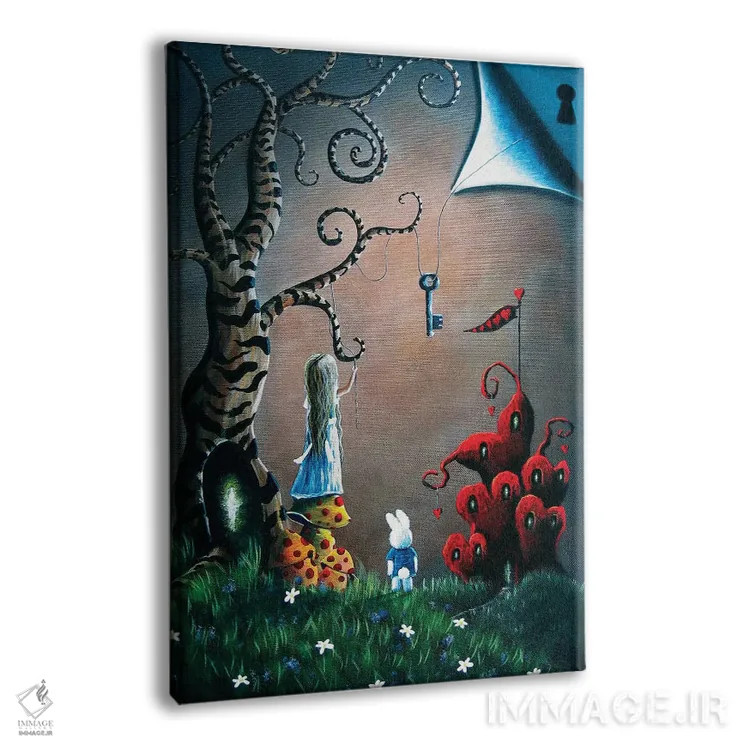 تابلو دکوراتیو کلید سرزمین عجایب اثر سالن هنری مون لایت - نمای پرسپکتیو محصول