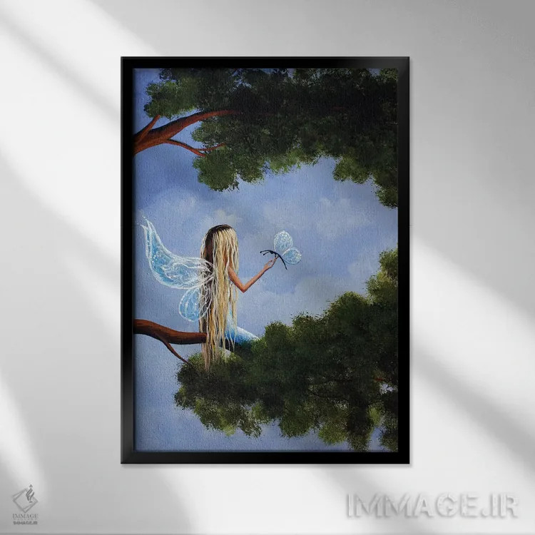 تابلو دکوراتیو رویای جادویی روزانه اثر سالن هنری مون لایت - نمای قابدار مشکی