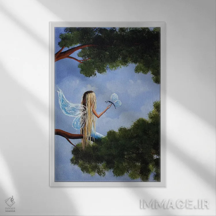 تابلو دکوراتیو رویای جادویی روزانه اثر سالن هنری مون لایت - نمای قابدار سفید