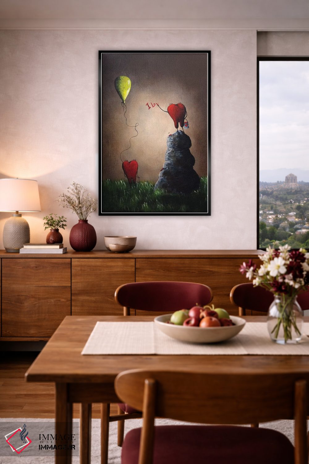 تابلو دکوراتیو عشق بازیگوش است اثر سالن هنری مون لایت - D5B