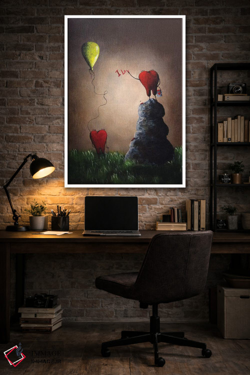 تابلو دکوراتیو عشق بازیگوش است اثر سالن هنری مون لایت - D4W