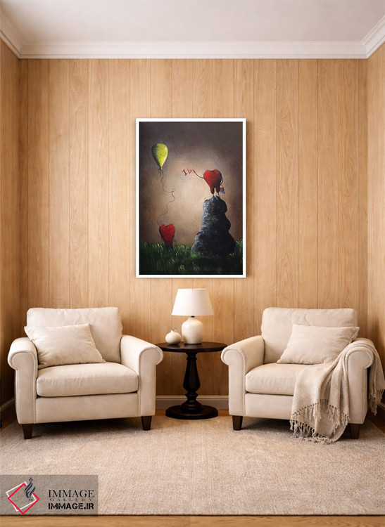 تابلو دکوراتیو عشق بازیگوش است اثر سالن هنری مون لایت - D2W