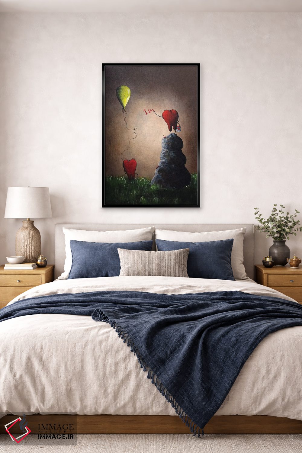 تابلو دکوراتیو عشق بازیگوش است اثر سالن هنری مون لایت - D6B