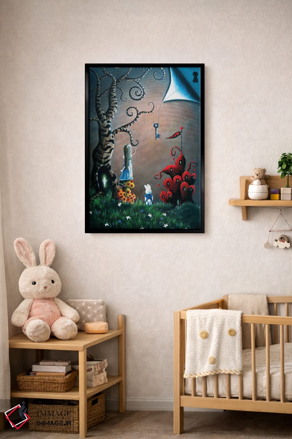 تابلو دکوراتیو کلید سرزمین عجایب اثر سالن هنری مون لایت - D4B