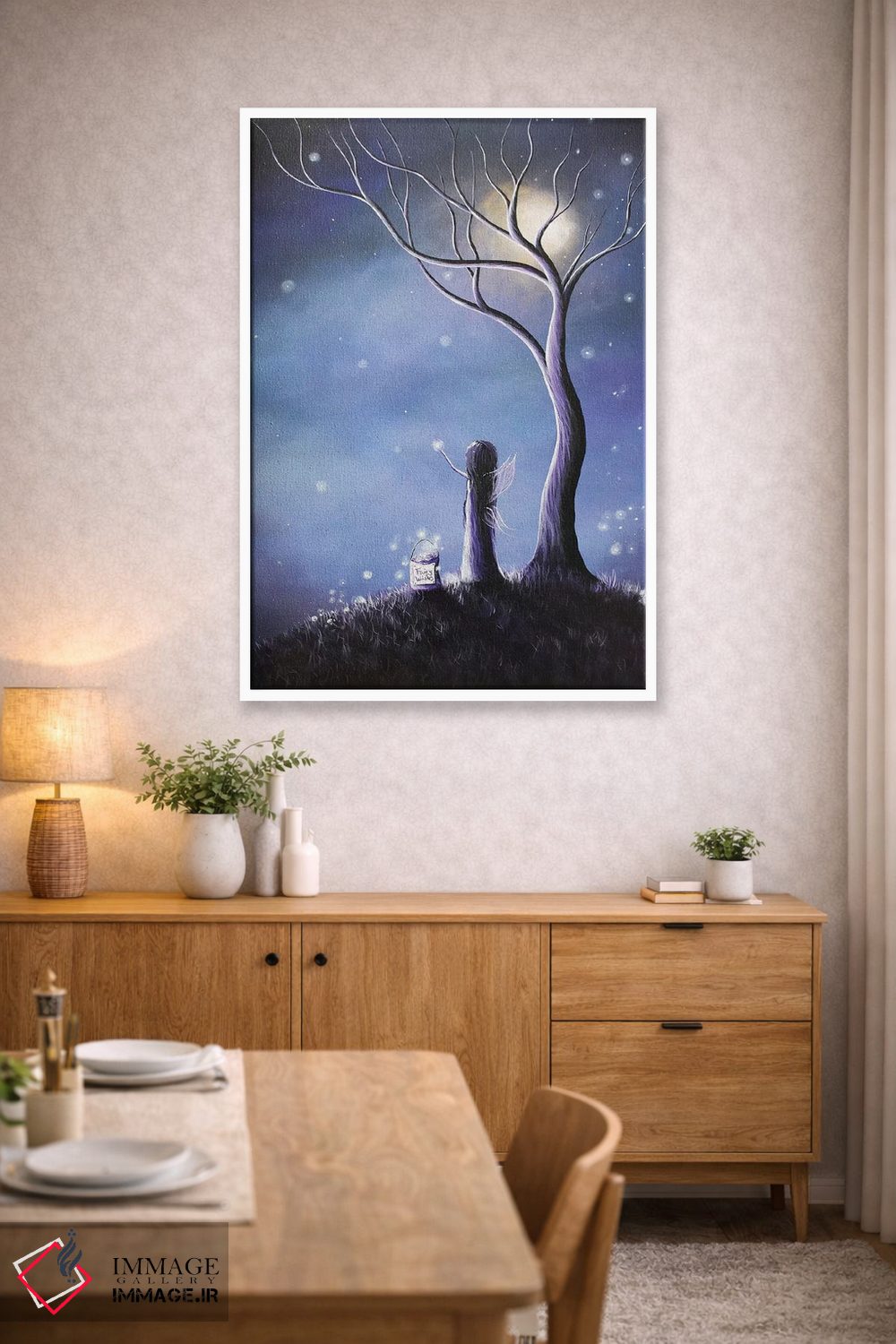 تابلو دکوراتیو شب پری ها اثر سالن هنری مون لایت - D3W
