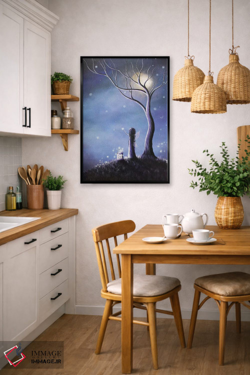 تابلو دکوراتیو شب پری ها اثر سالن هنری مون لایت - D6B