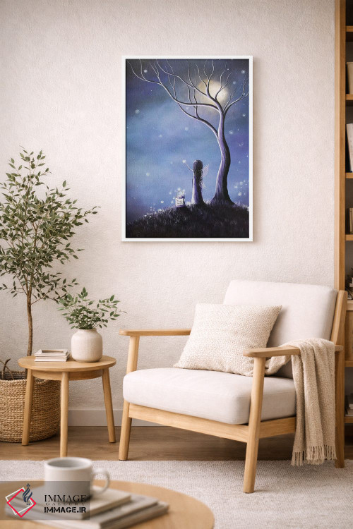 تابلو دکوراتیو شب پری ها اثر سالن هنری مون لایت - D5W