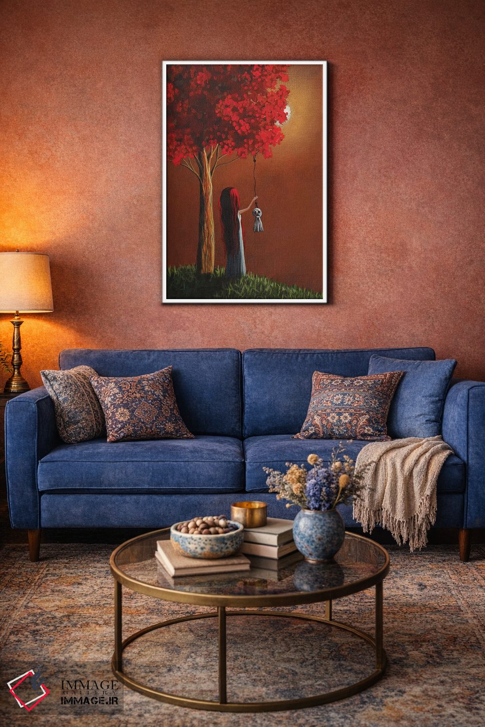 تابلو دکوراتیو حالا او تنها نخواهد بود ۳ اثر سالن هنری مون لایت - D2W