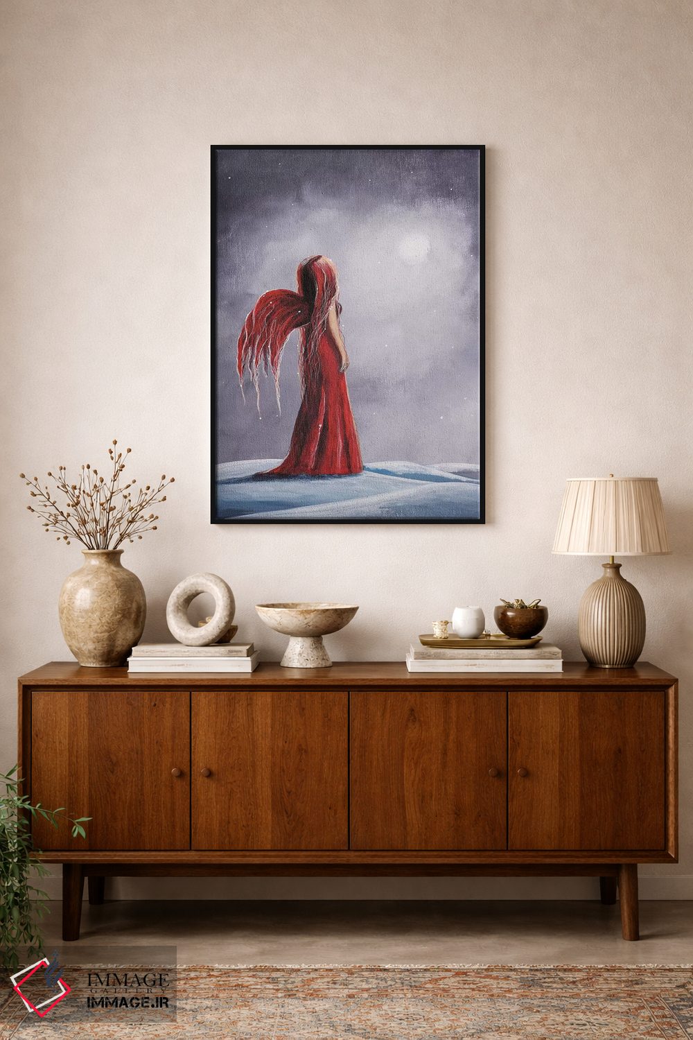 تابلو دکوراتیو ملکه شب های زمستانی اثر سالن هنری مون لایت - D1B