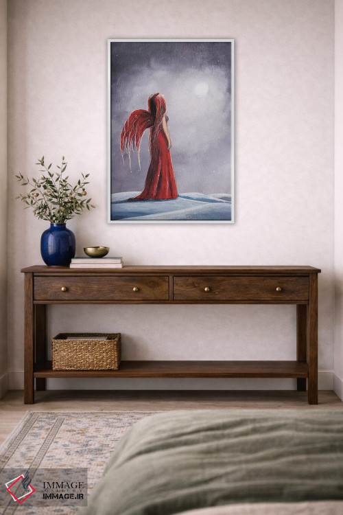 تابلو دکوراتیو ملکه شب های زمستانی اثر سالن هنری مون لایت - D3W