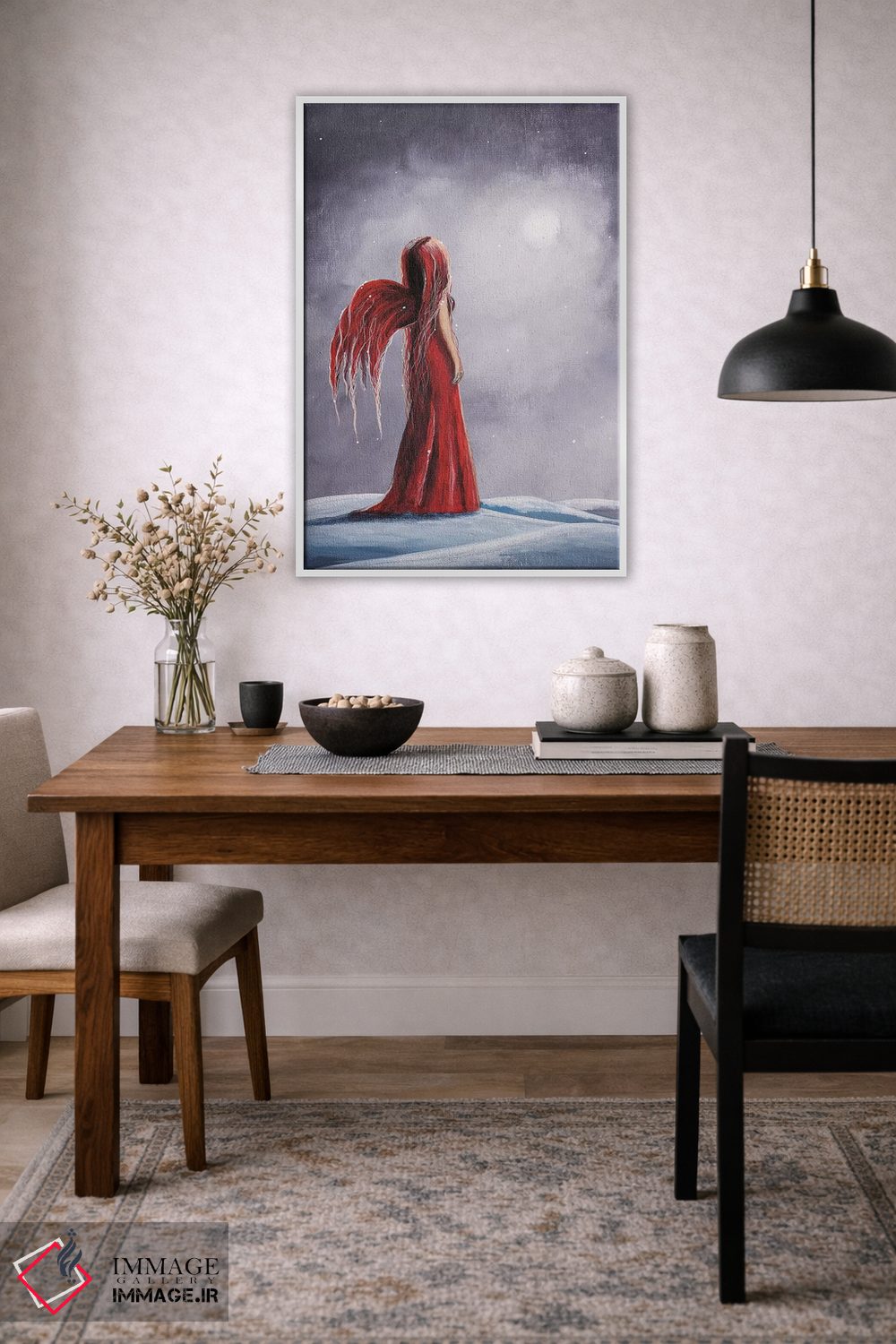 تابلو دکوراتیو ملکه شب های زمستانی اثر سالن هنری مون لایت - D2W