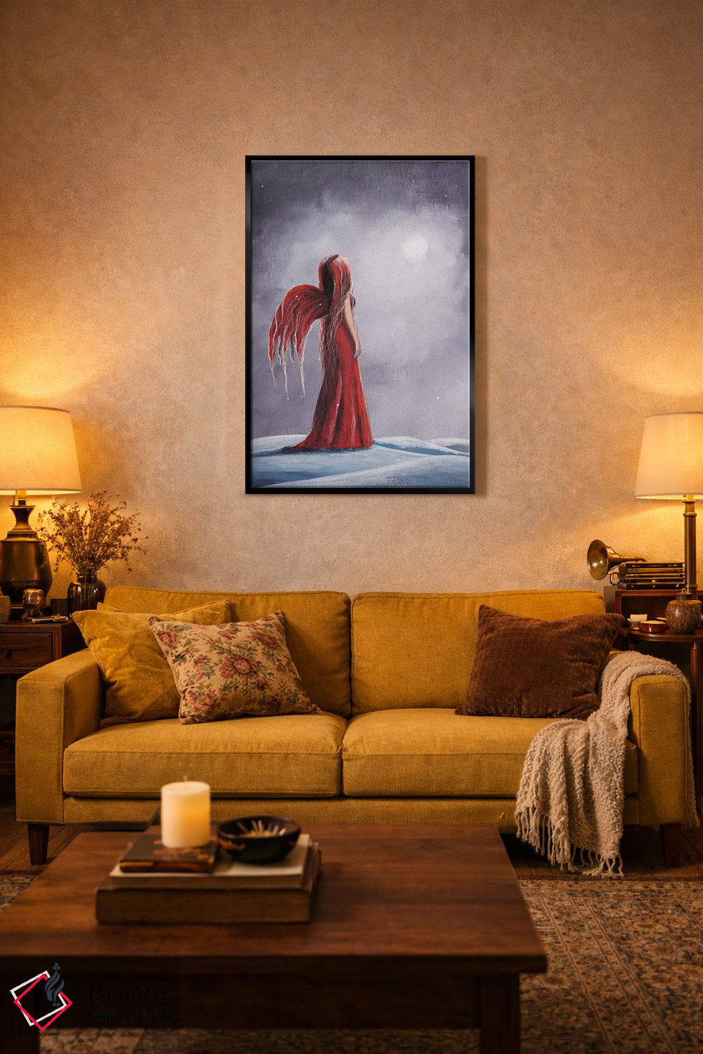 تابلو دکوراتیو ملکه شب های زمستانی اثر سالن هنری مون لایت - D4B