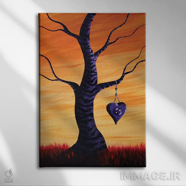 تابلو دکوراتیو اشتراک گذاشتن تخیل من اثر سالن هنری مون لایت - نمای روبهرو روی دیوار