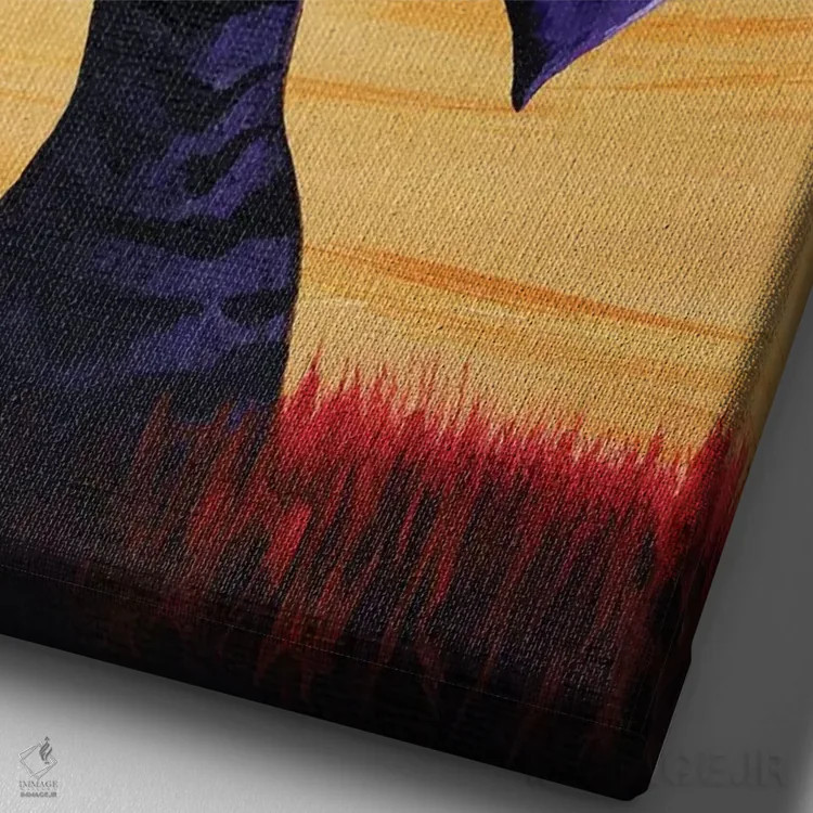 تابلو دکوراتیو اشتراک گذاشتن تخیل من اثر سالن هنری مون لایت - نمای نزدیک بافت بوم