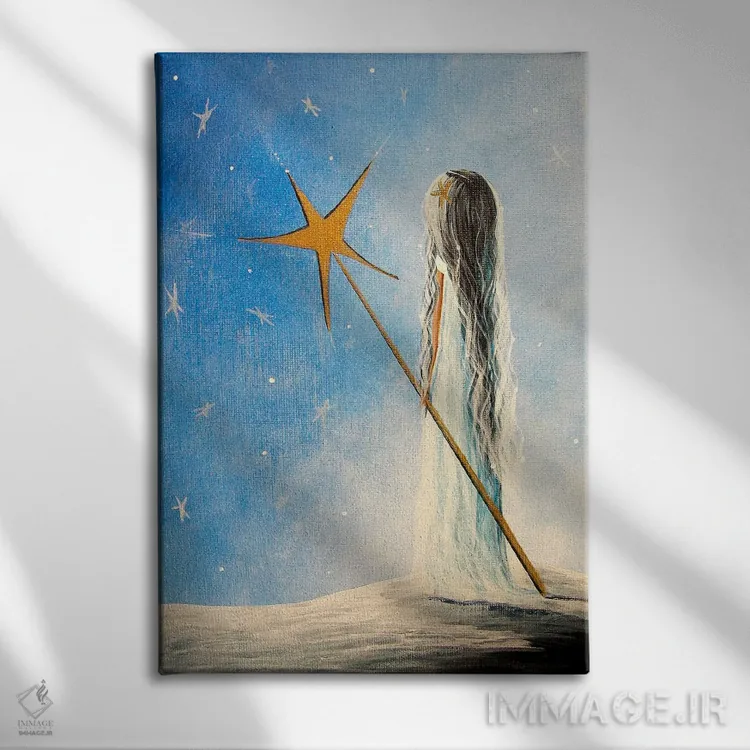 تابلو دکوراتیو ملکه برفی اثر سالن هنری مون لایت - نمای روبهرو روی دیوار