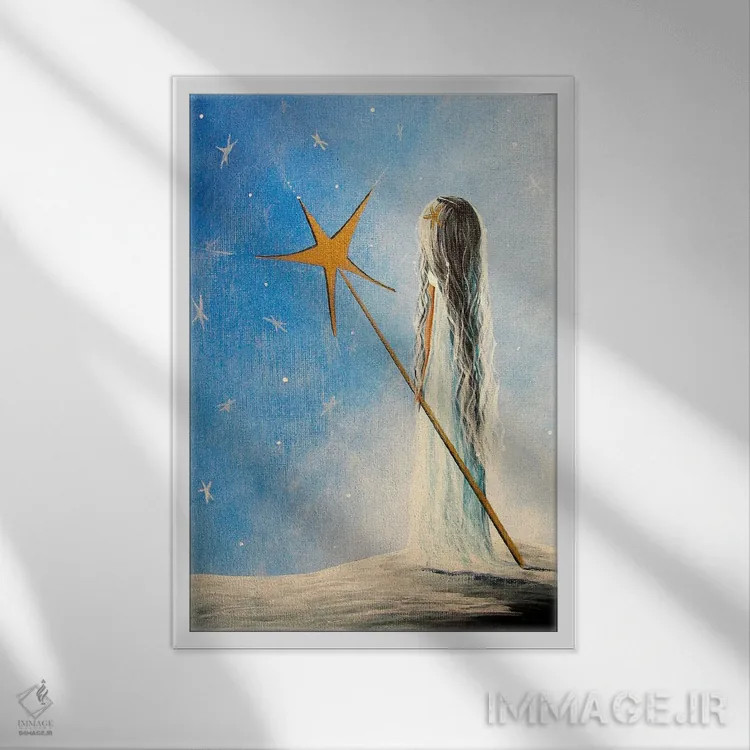 تابلو دکوراتیو ملکه برفی اثر سالن هنری مون لایت - نمای قابدار سفید