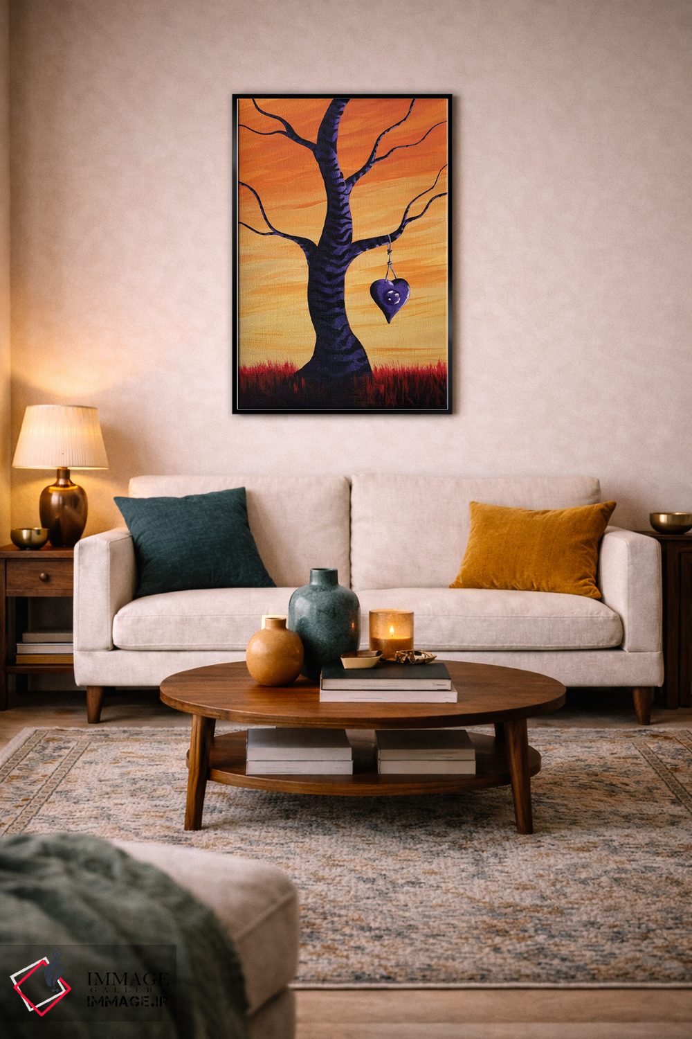 تابلو دکوراتیو اشتراک گذاشتن تخیل من اثر سالن هنری مون لایت - D4B