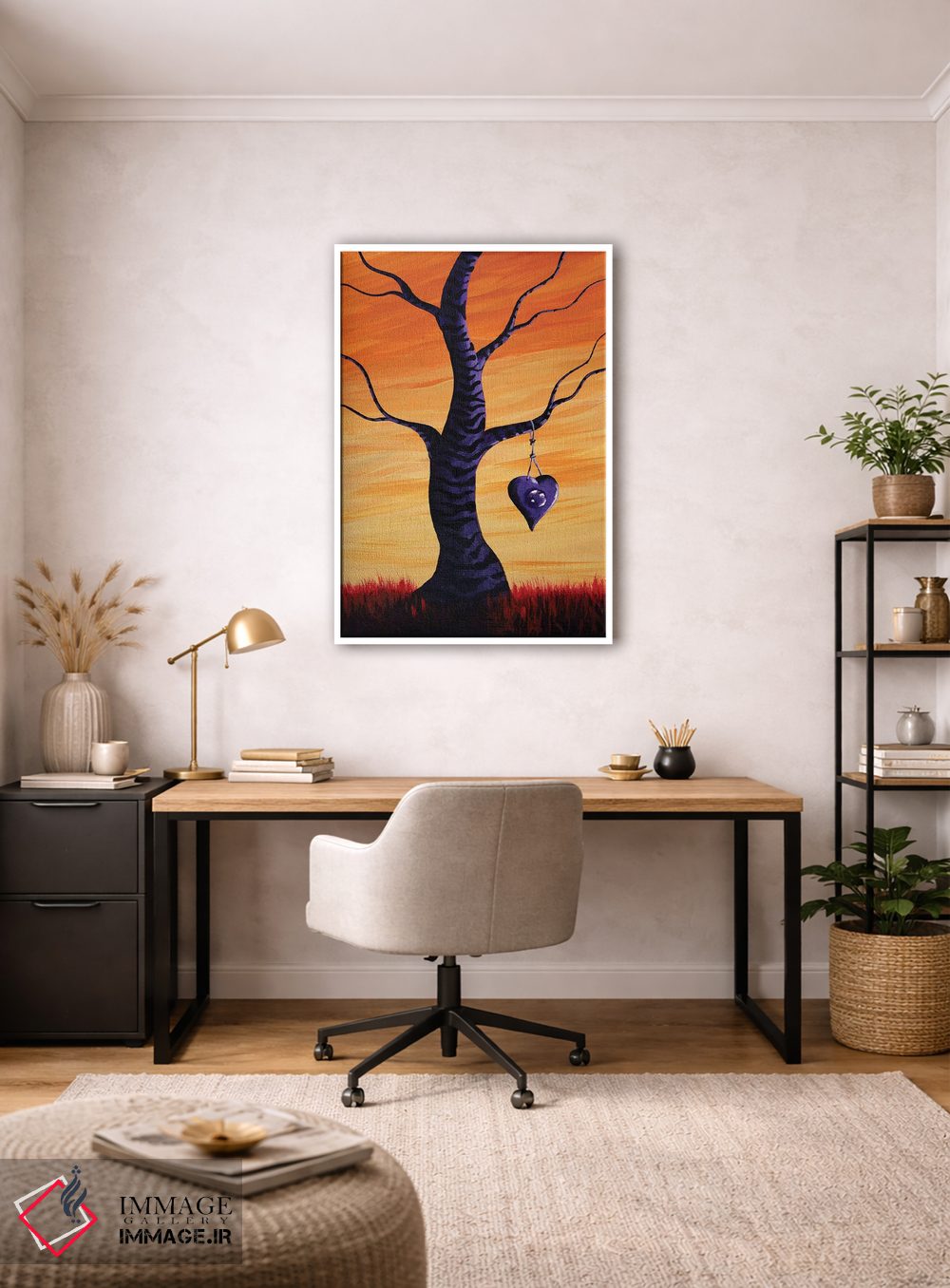 تابلو دکوراتیو اشتراک گذاشتن تخیل من اثر سالن هنری مون لایت - D3W